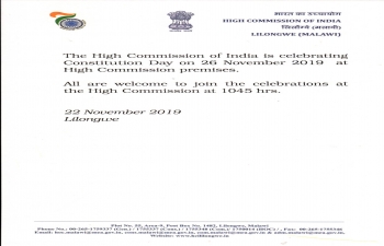 Constitution Day Celebrations - 26 November 2019